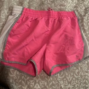 Bright pink athletic shorts